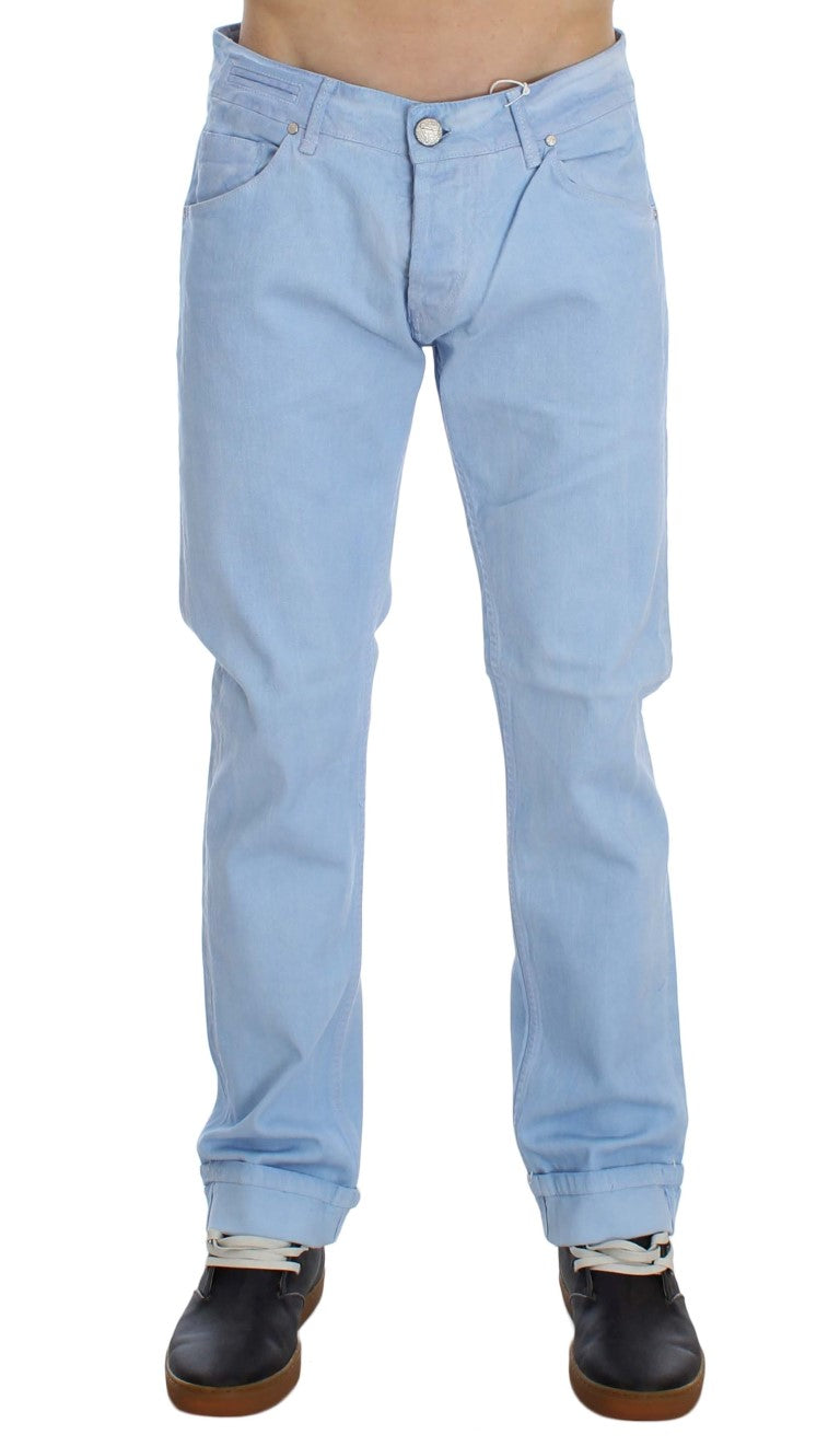 Vaqueros elegantes de talle bajo y corte regular para hombre