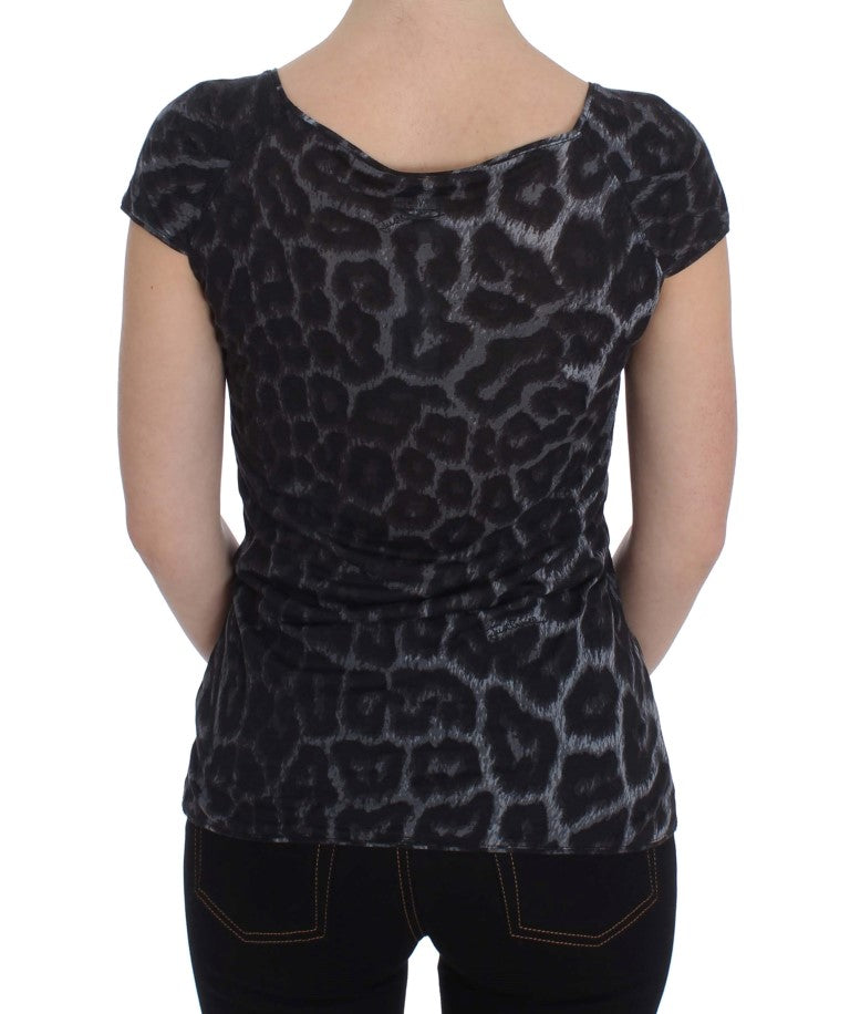 Elegante top modal de leopardo de Cavalli