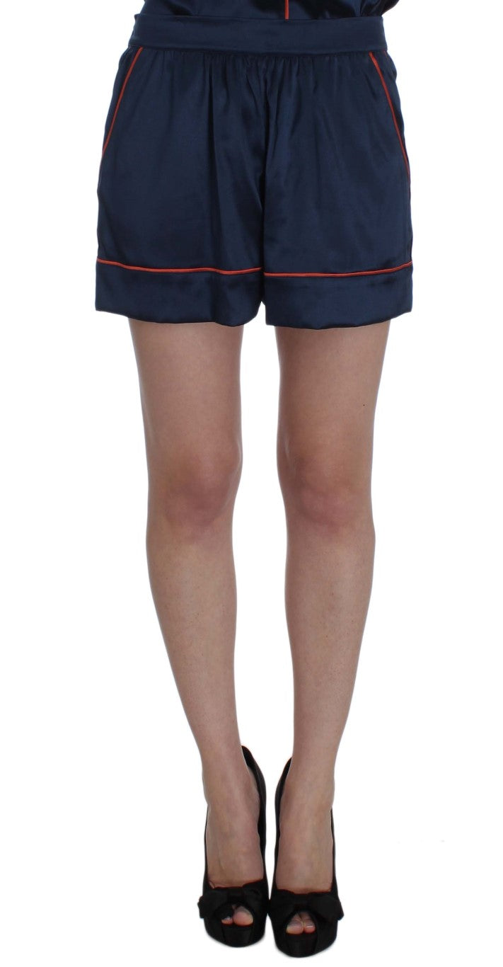 Mini shorts elegantes de seda elástica