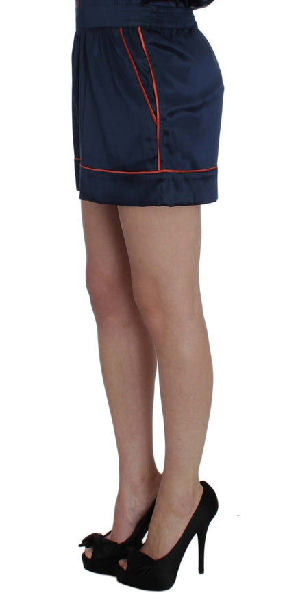Mini shorts elegantes de seda elástica