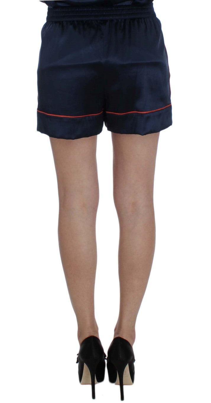 Mini shorts elegantes de seda elástica