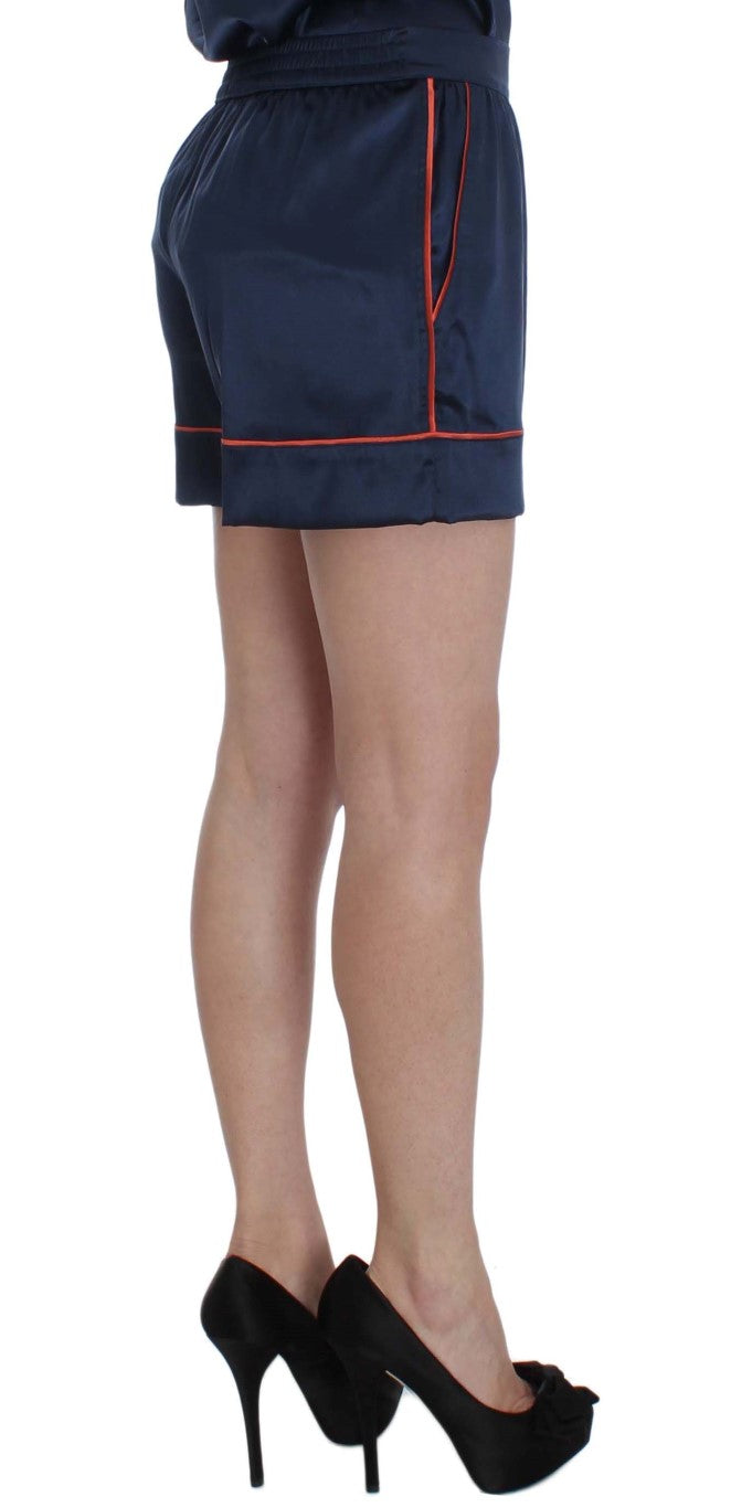 Mini shorts elegantes de seda elástica