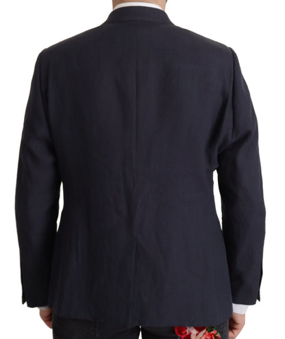 Blazer elegante de lino de botonadura sencilla