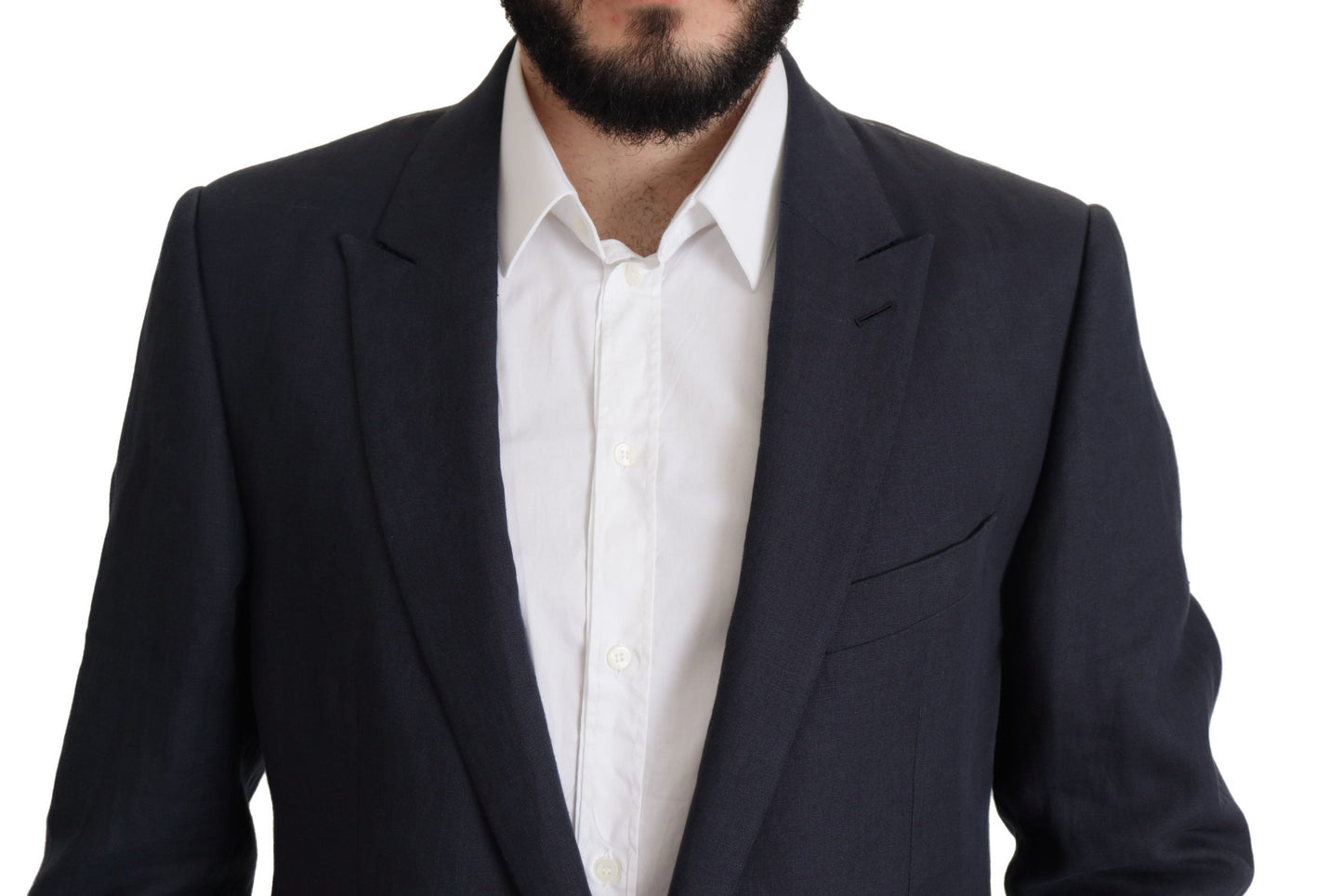 Blazer elegante de lino de botonadura sencilla
