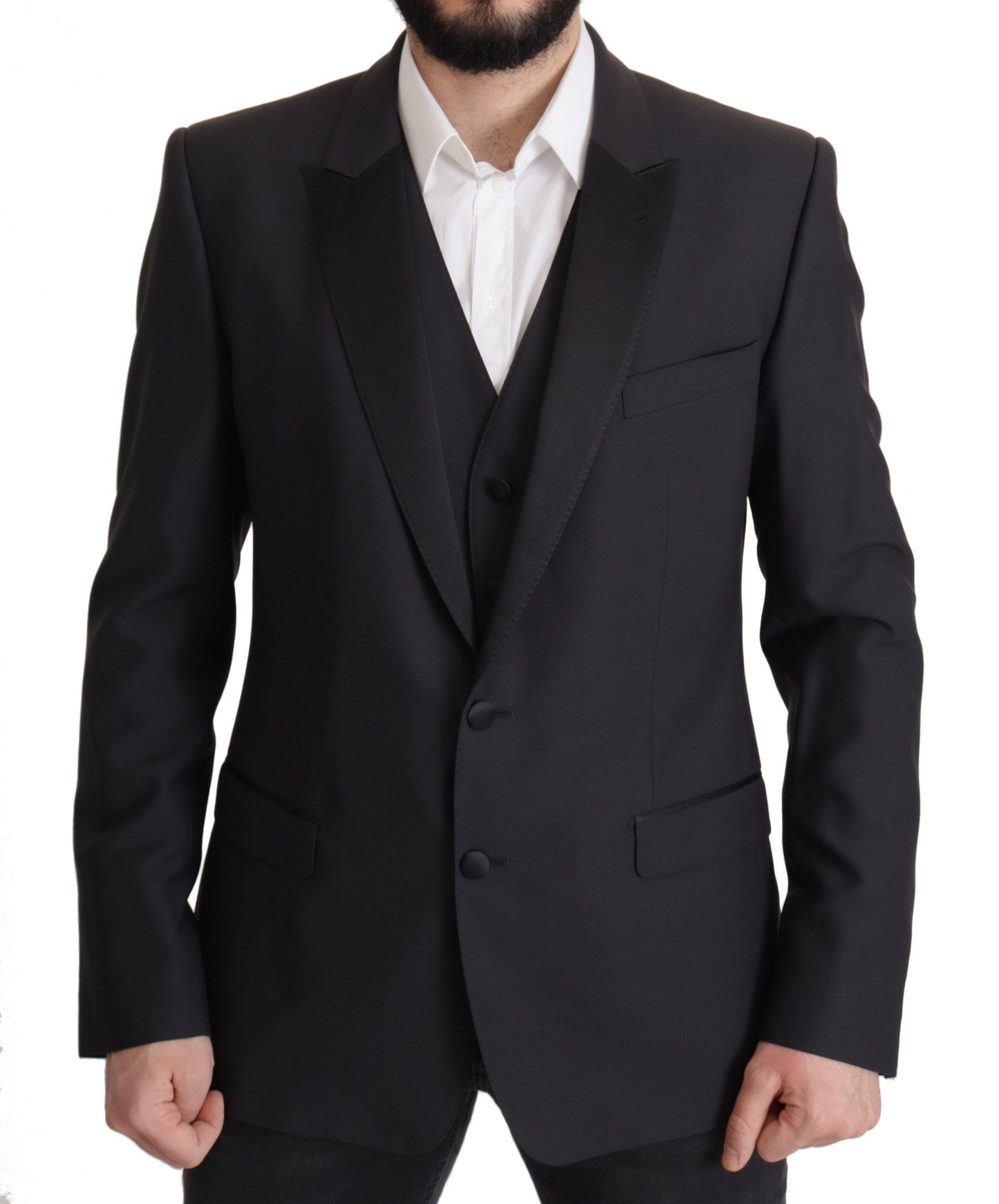 Elegante blazer de dos piezas de martini azul oscuro