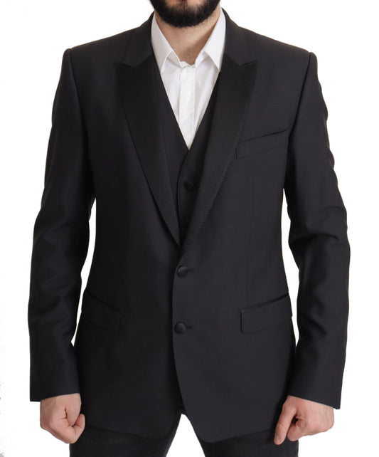 Elegante blazer de dos piezas de martini azul oscuro