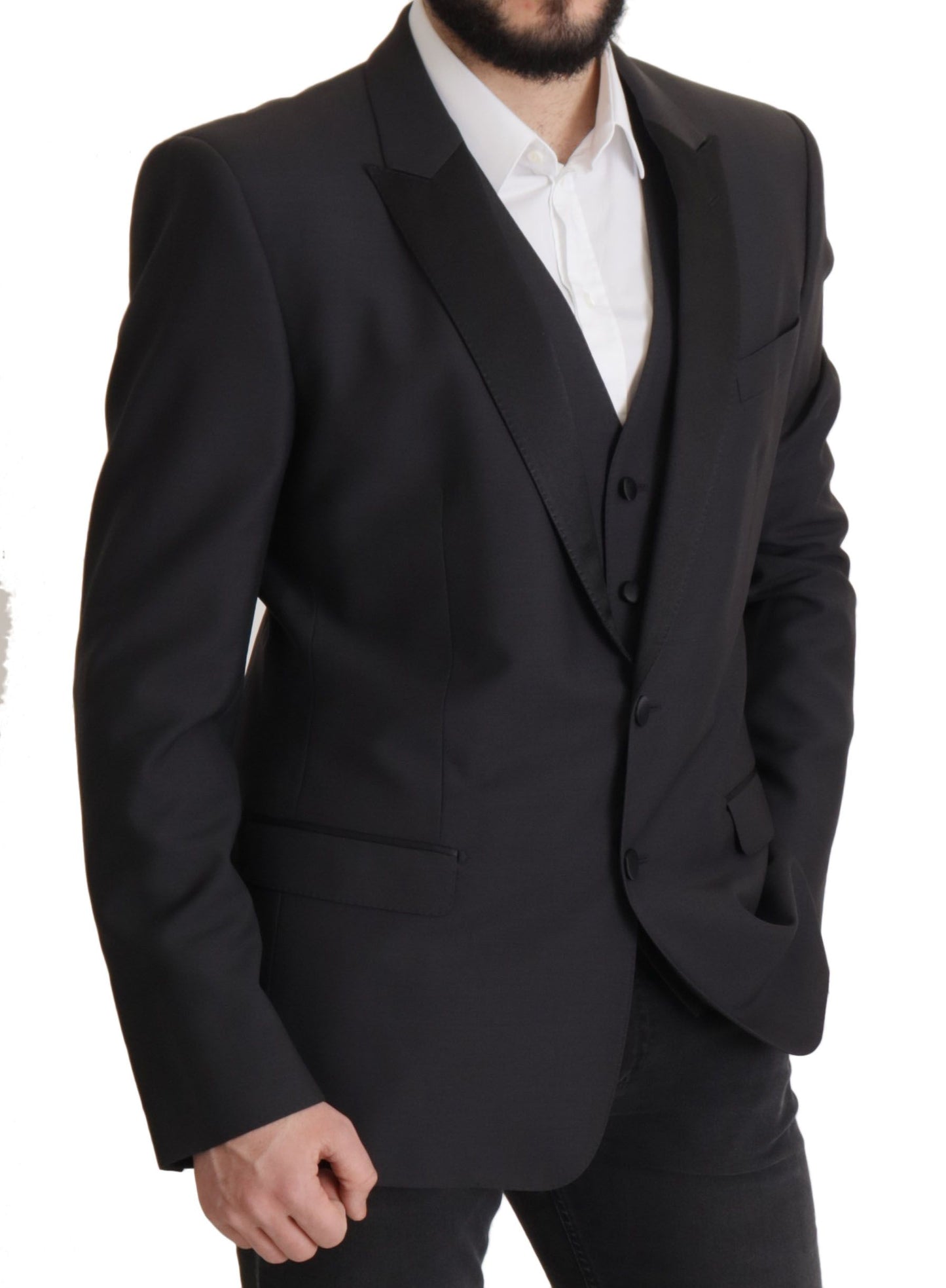 Elegante blazer de dos piezas de martini azul oscuro