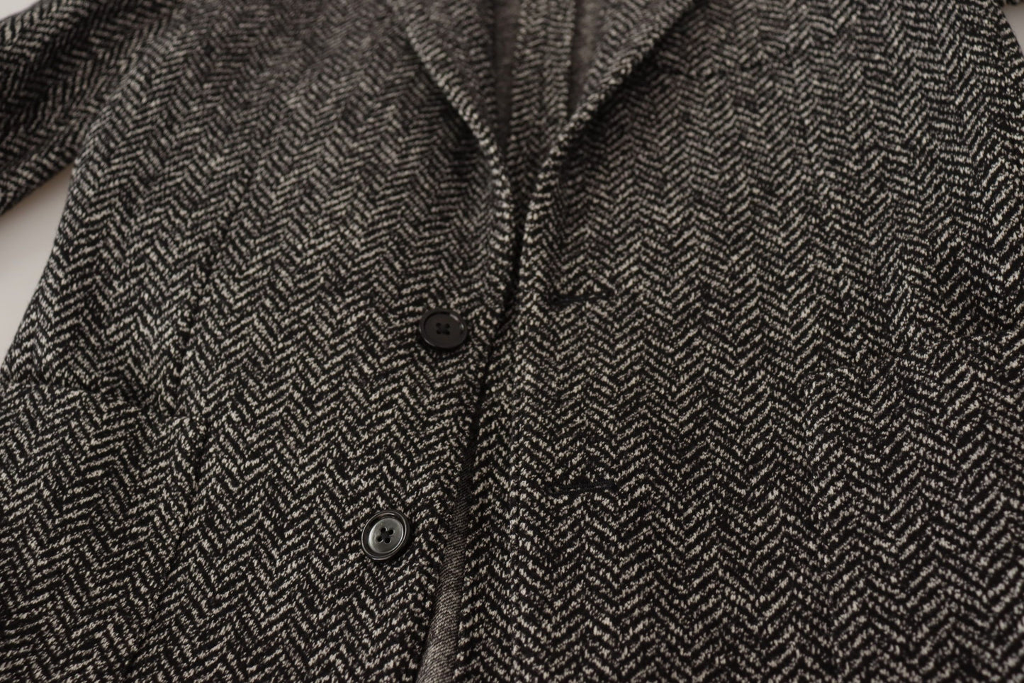 Exquisita chaqueta blazer de espiga gris