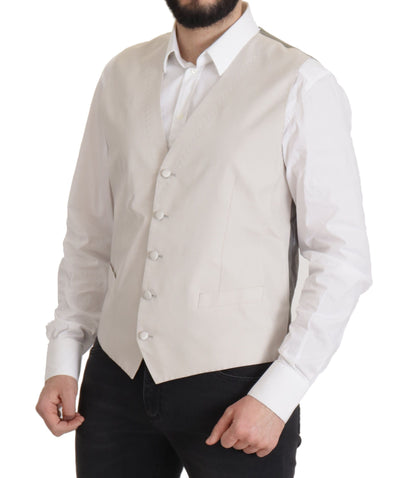 Elegante conjunto de chaqueta de traje en mezcla de seda gris claro
