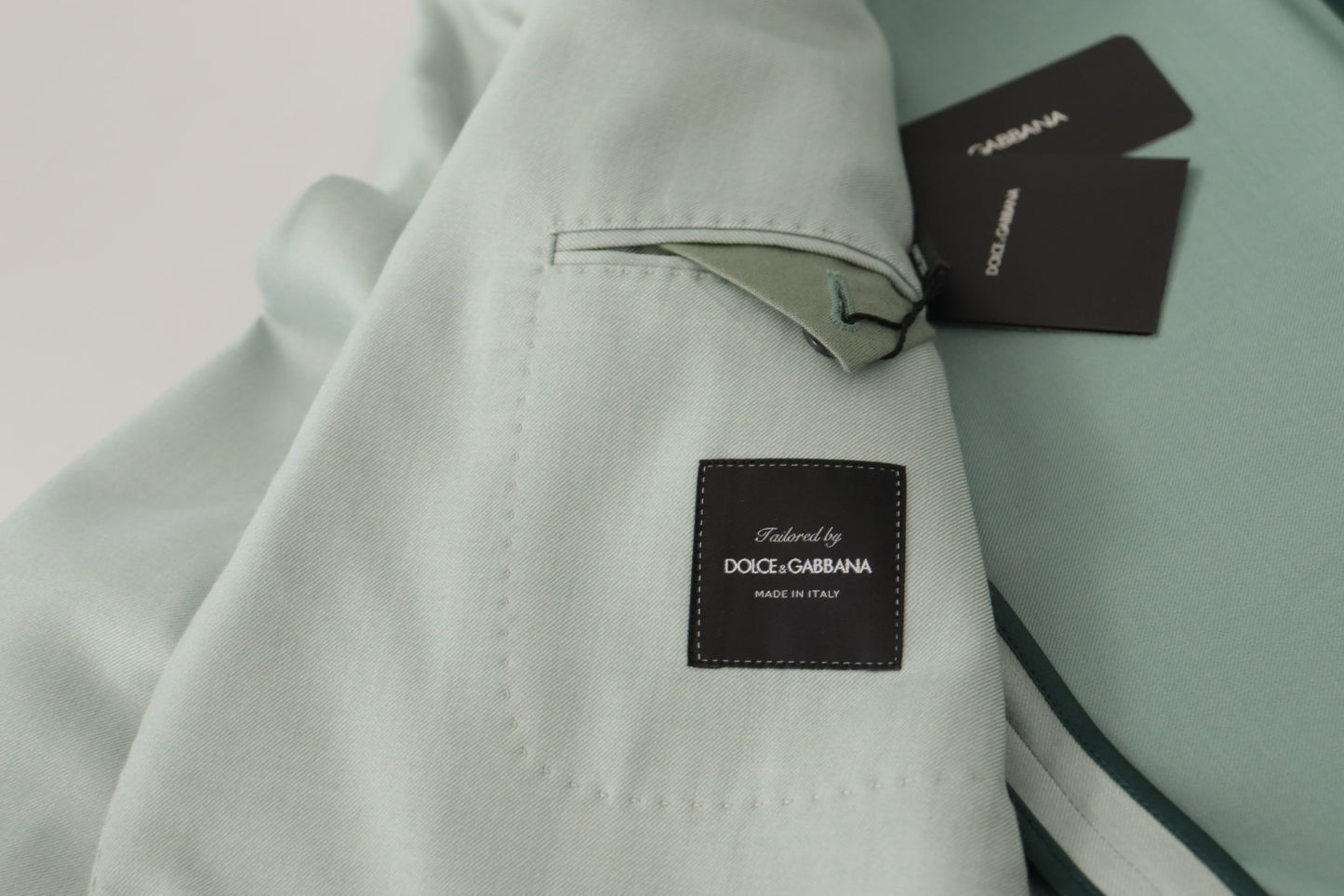 Elegante blazer de seda y cachemira verde menta