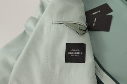 Elegante blazer de seda y cachemira verde menta