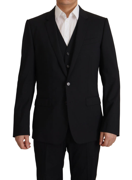 Elegante conjunto de blazer y chaleco de martini negro