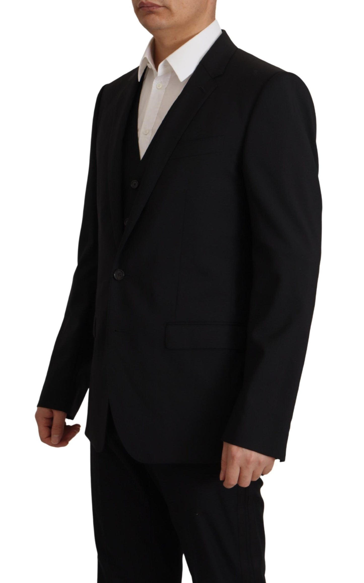 Elegante conjunto de blazer y chaleco de martini negro