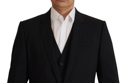 Elegante conjunto de blazer y chaleco de martini negro