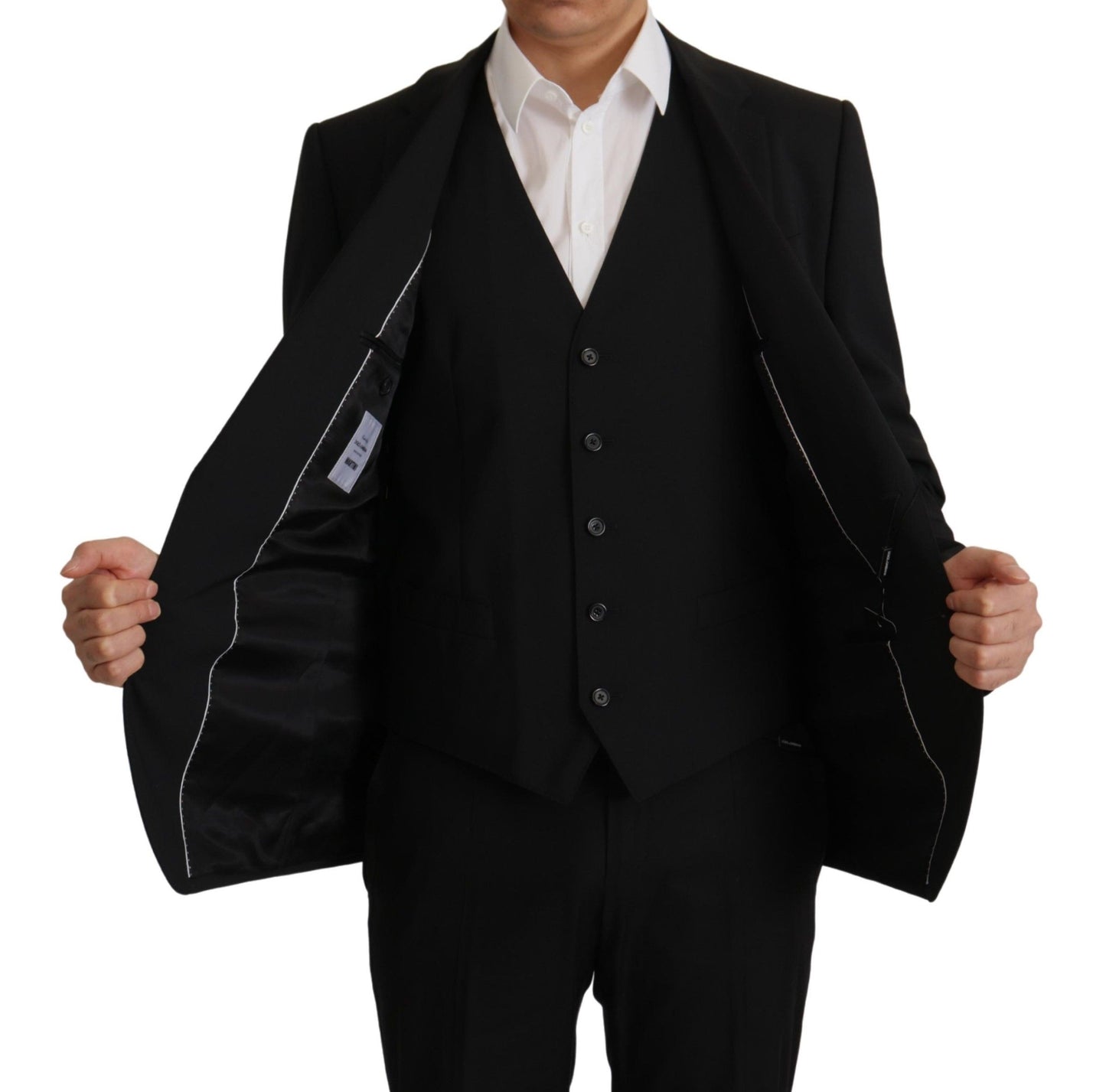 Elegante conjunto de blazer y chaleco de martini negro