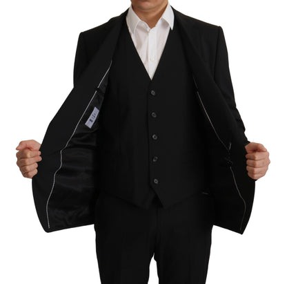 Elegante conjunto de blazer y chaleco de martini negro