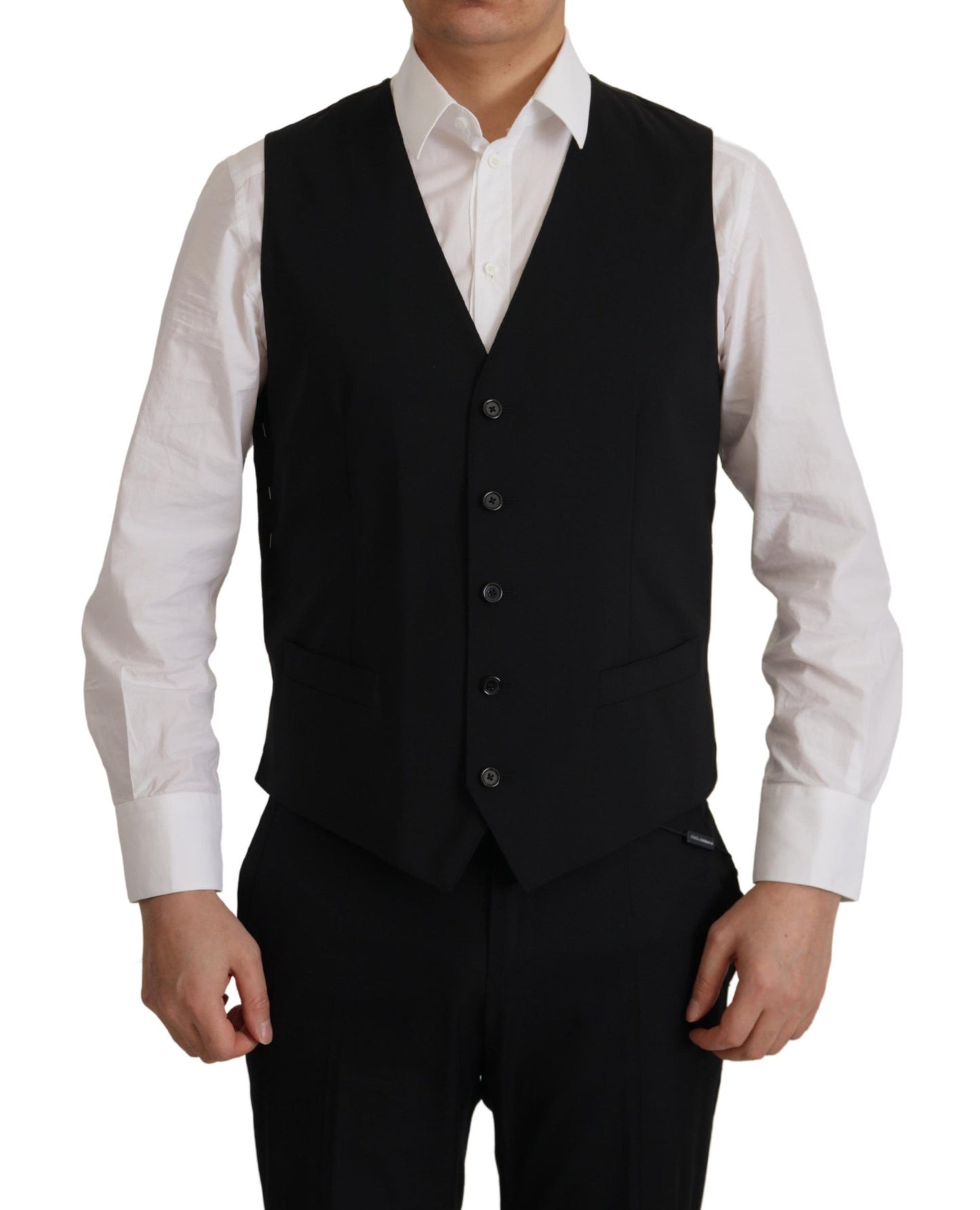 Elegante conjunto de blazer y chaleco de martini negro