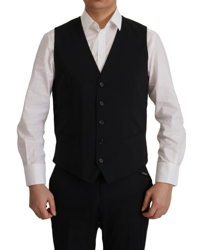 Elegante conjunto de blazer y chaleco de martini negro