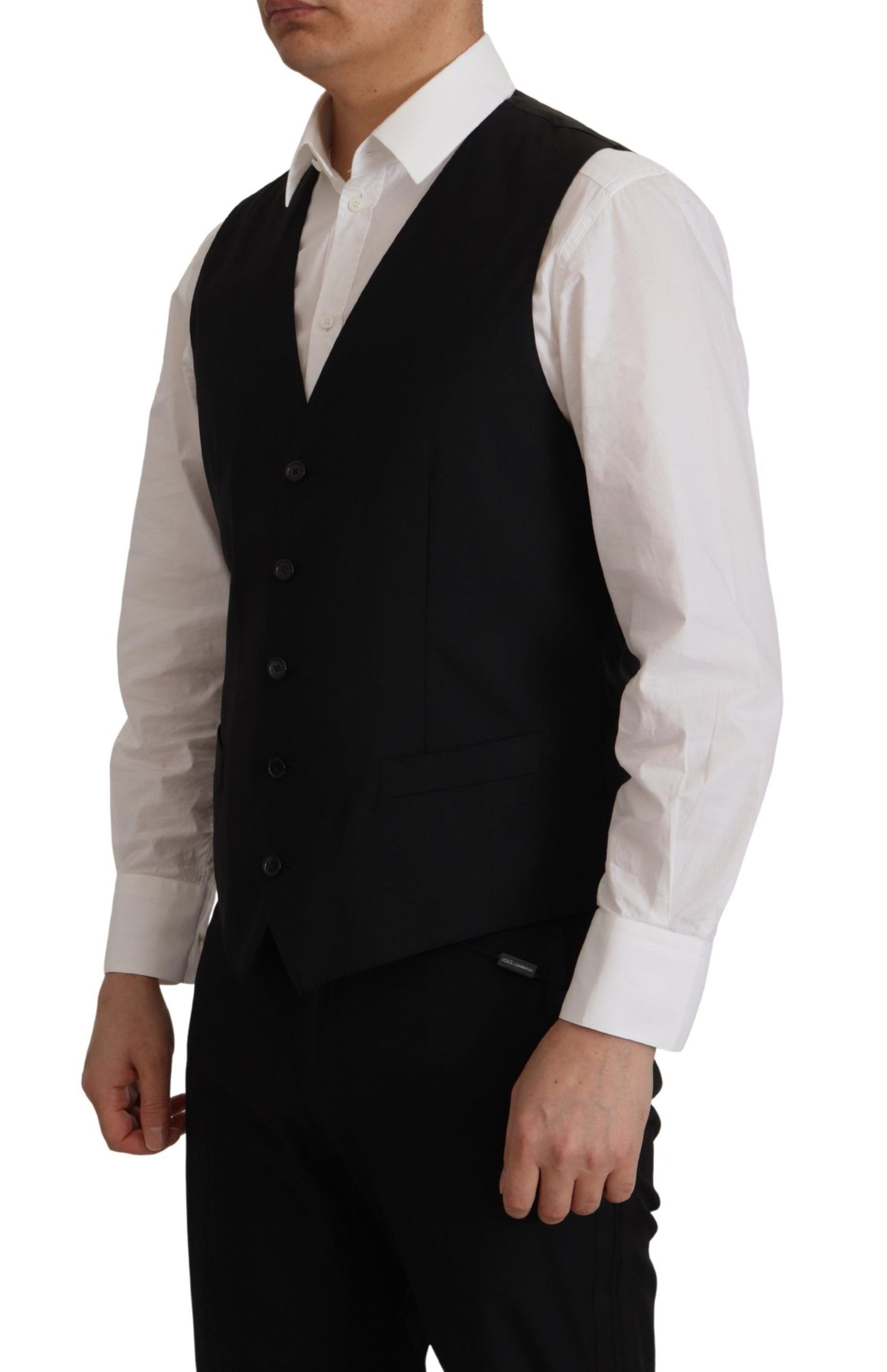 Elegante conjunto de blazer y chaleco de martini negro