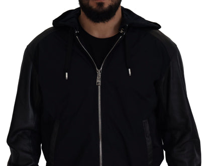 Elegante chaqueta bomber negra