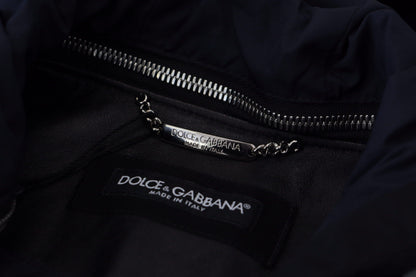 Elegante chaqueta bomber negra