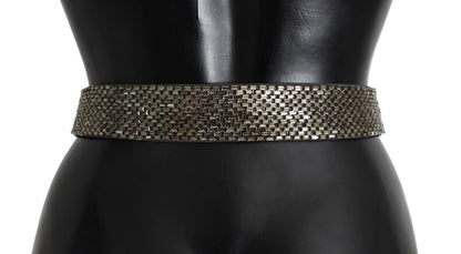 Cinturón ancho con lentejuelas adornadas