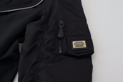 Elegante chaqueta negra de lana virgen