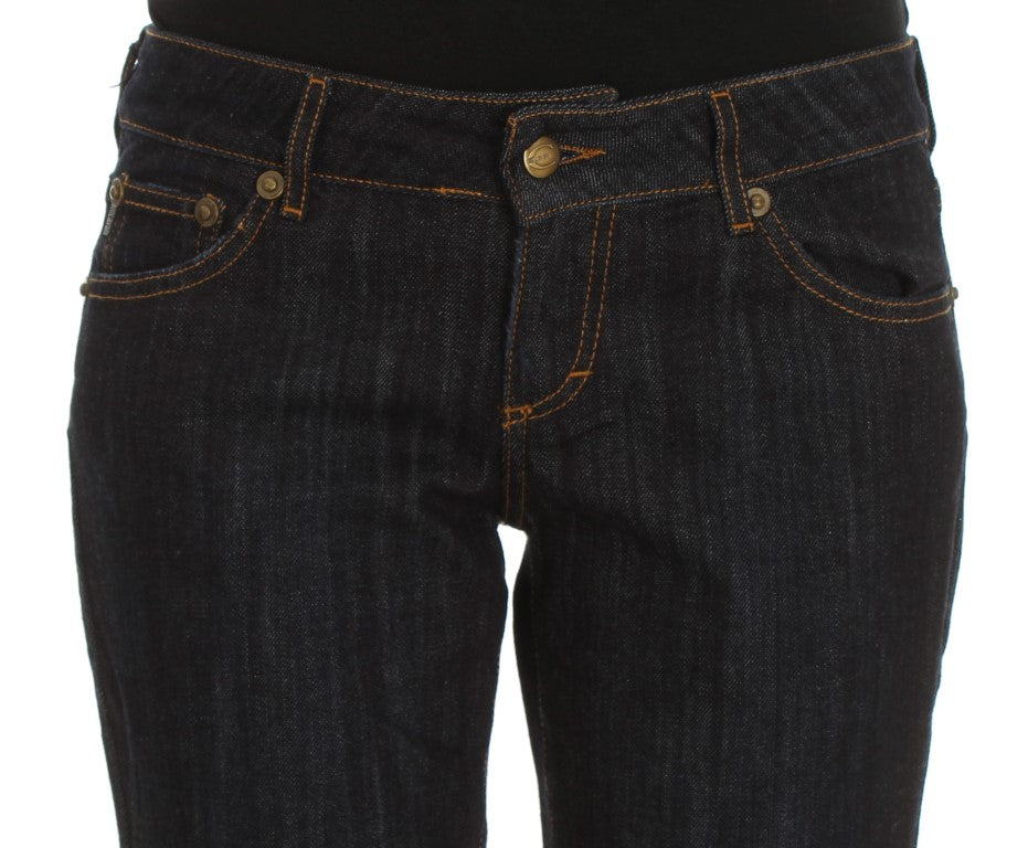 Vaqueros rectos de diseño en azul chic