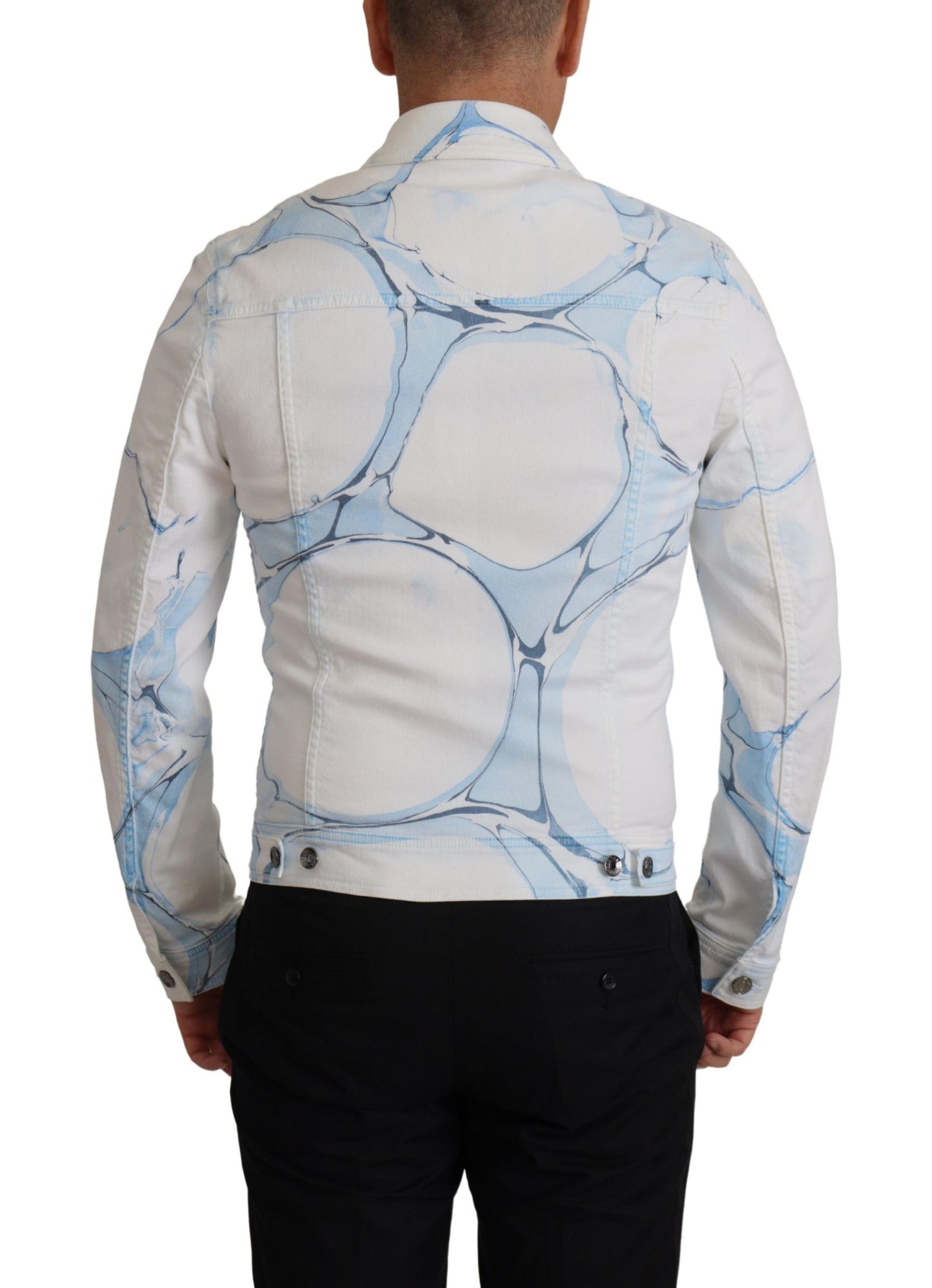 Chaqueta vaquera con logotipo bordado multicolor