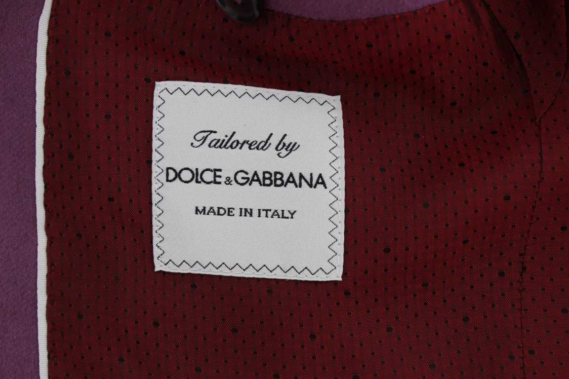 Elegante blazer morado de mezcla de cachemira y seda