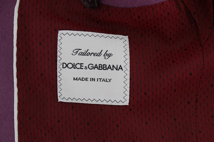 Elegante blazer morado de mezcla de cachemira y seda