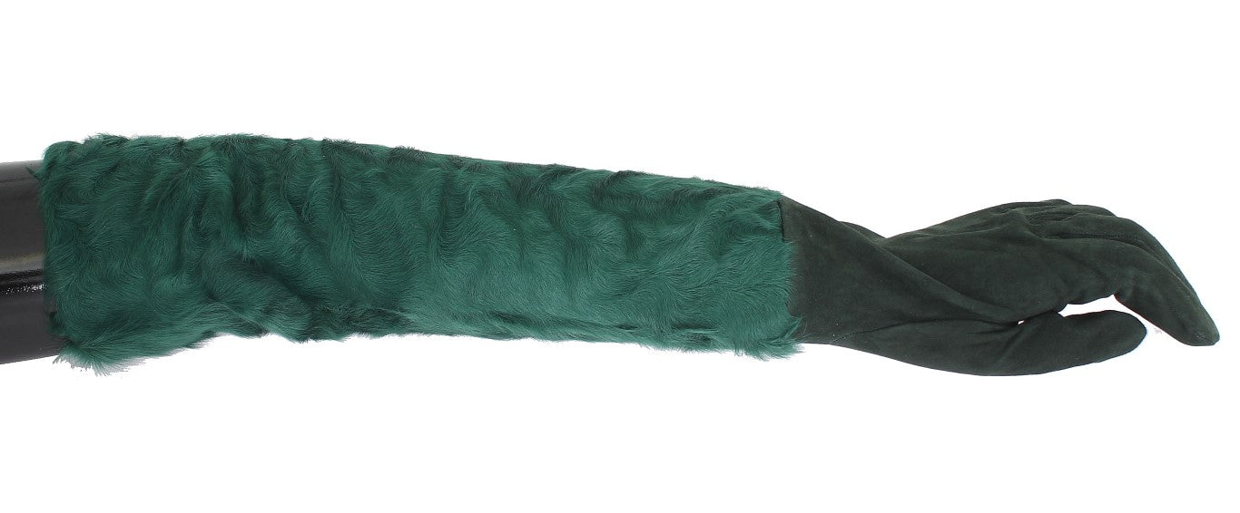 Elegantes guantes de cuero hasta el codo