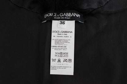 Chal elegante de piel de zorro negro para el hombro