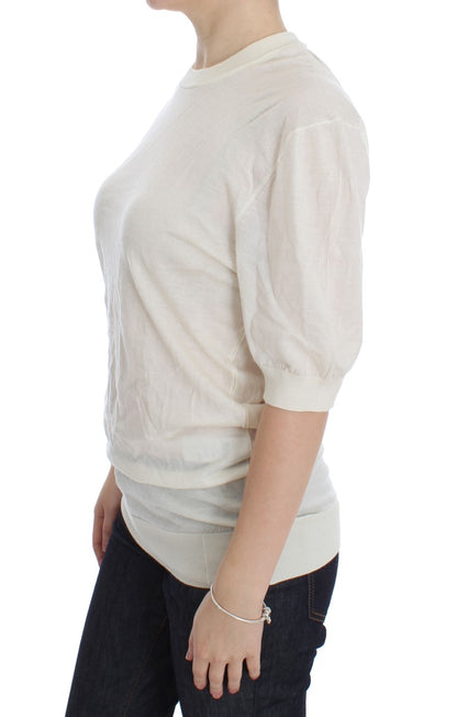 Elegante suéter de cachemira blanco