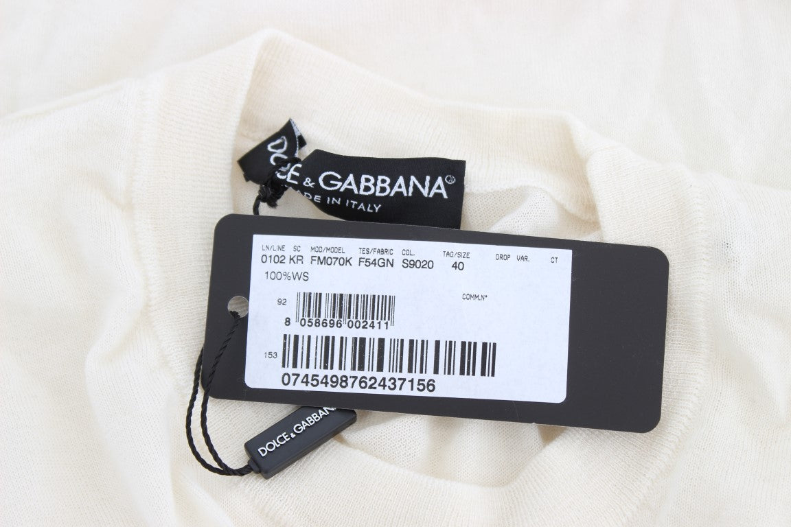 Elegante suéter de cachemira blanco