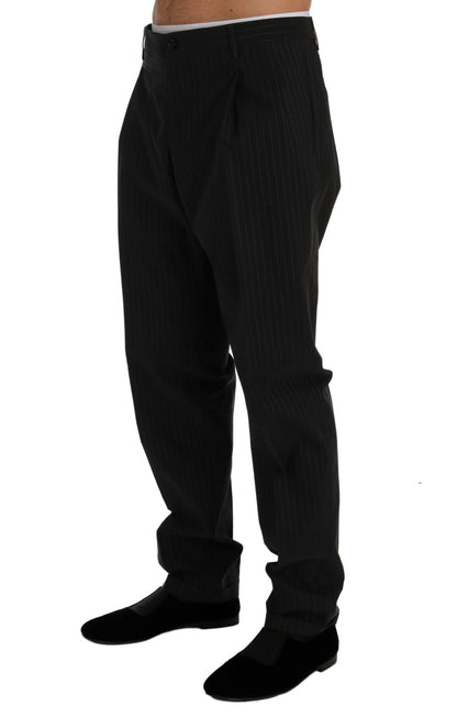 Pantalones de vestir elegantes de corte recto a rayas