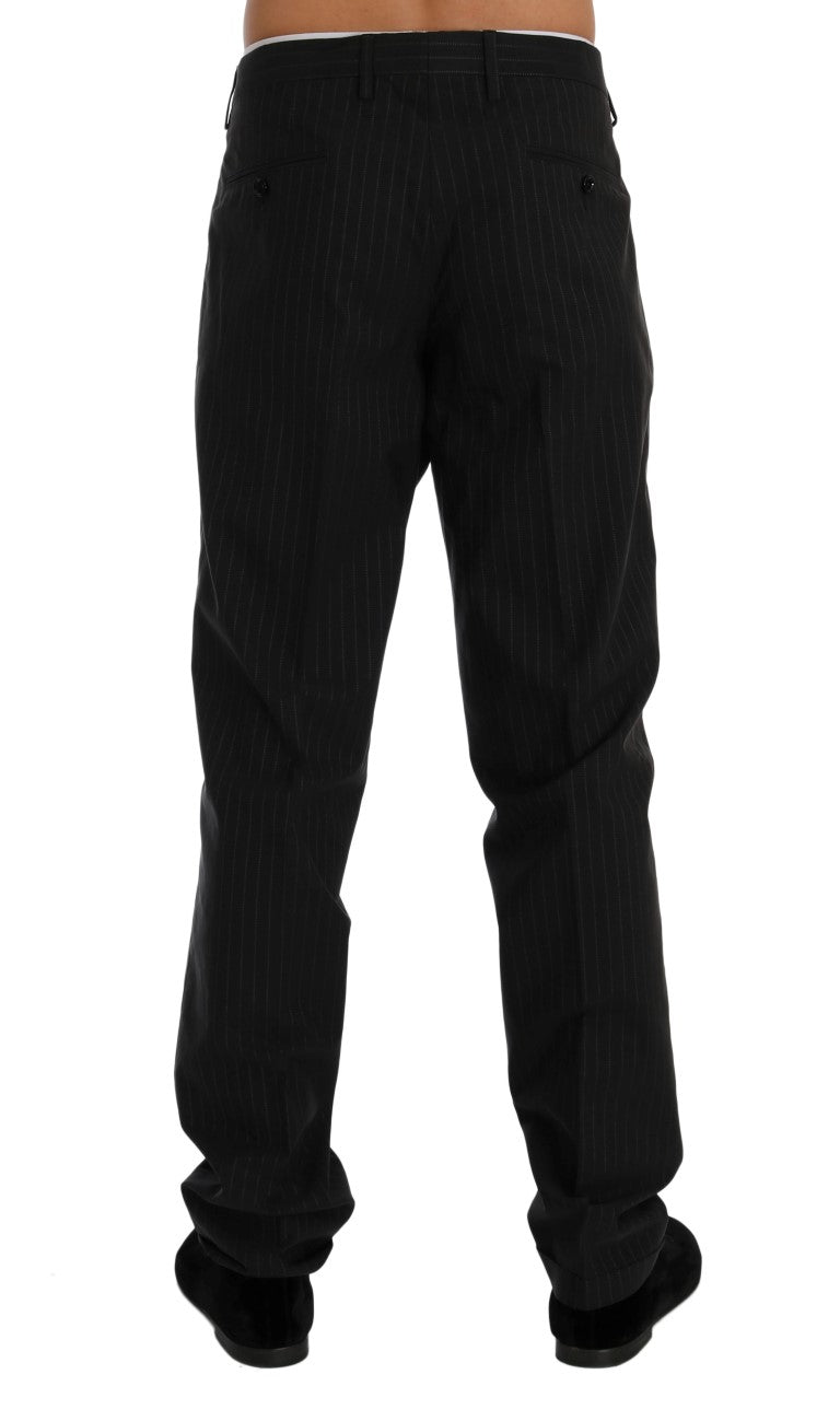 Pantalones de vestir elegantes de corte recto a rayas