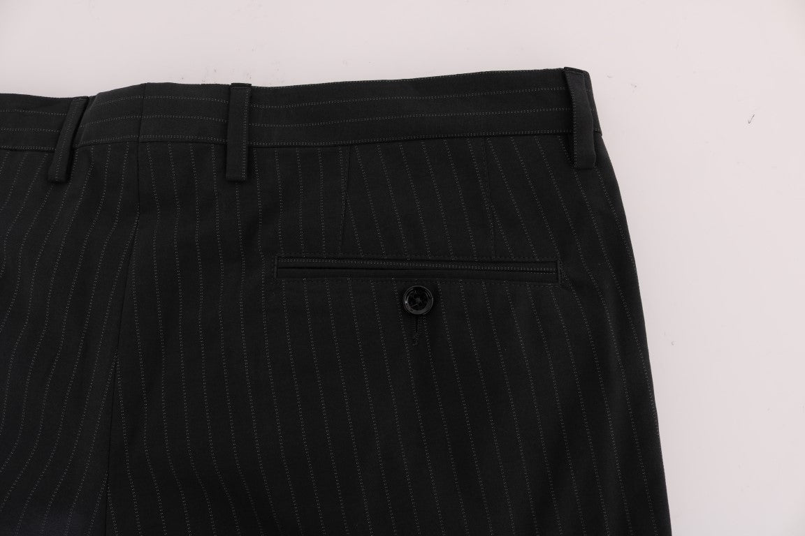 Pantalones de vestir elegantes de corte recto a rayas
