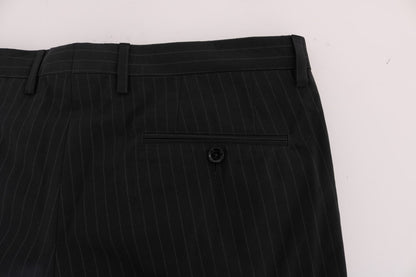 Pantalones de vestir elegantes de corte recto a rayas