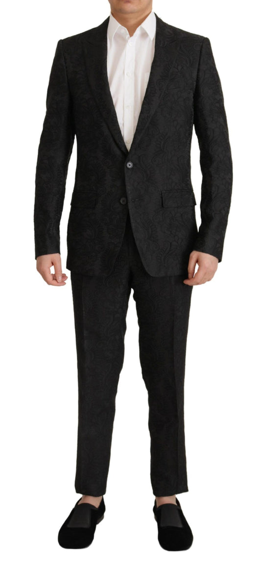 Conjunto de traje Martini negro brillante