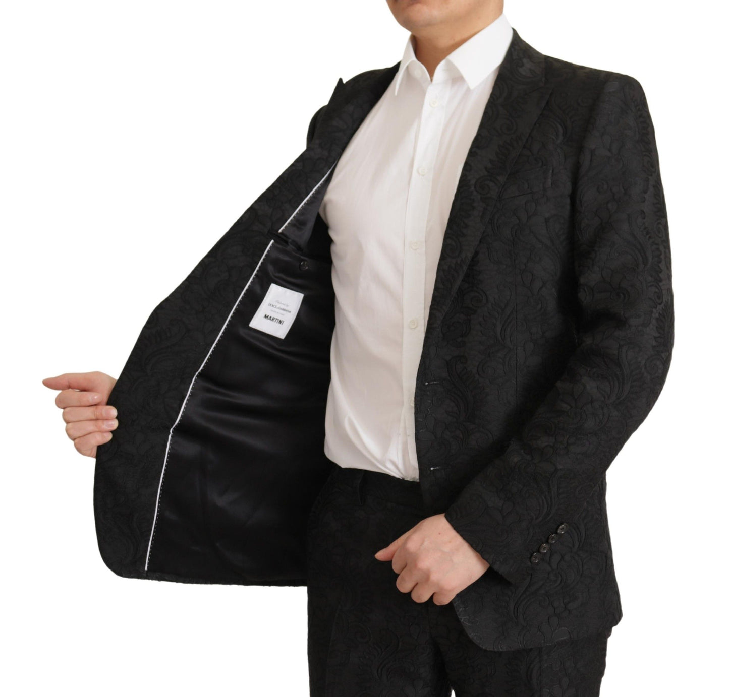 Conjunto de traje Martini negro brillante
