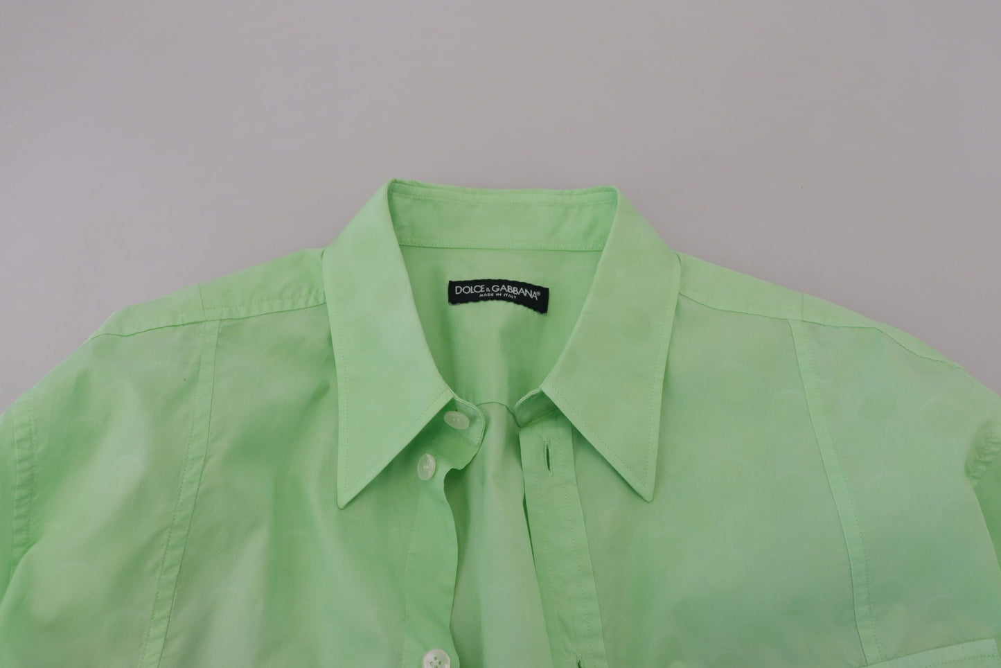 Camisa informal de botones de corte entallado verde menta