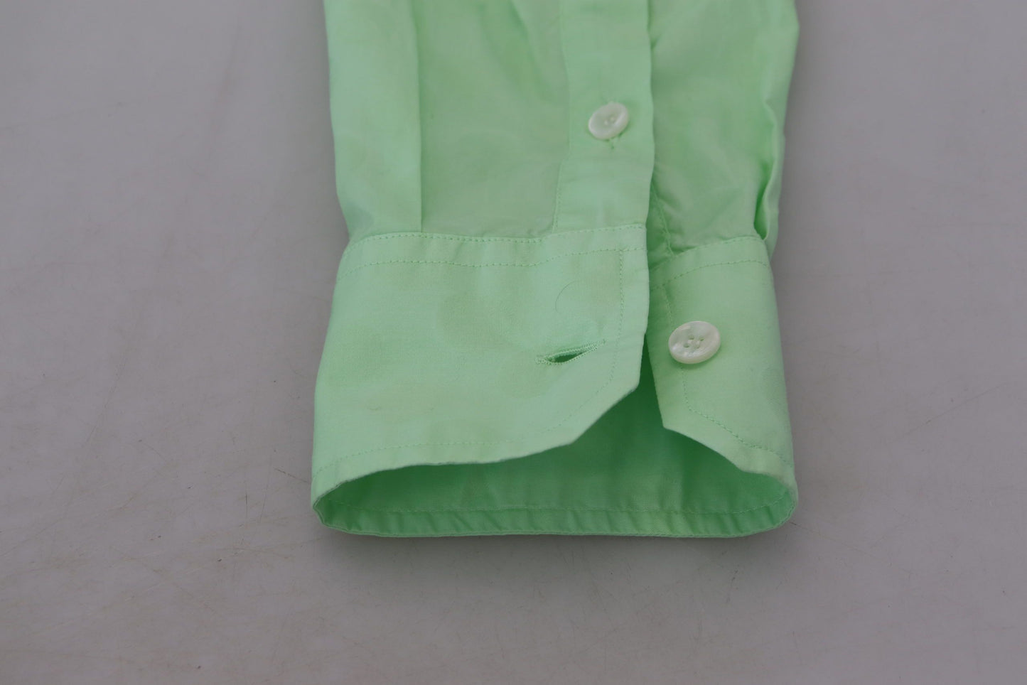 Camisa informal de botones de corte entallado verde menta
