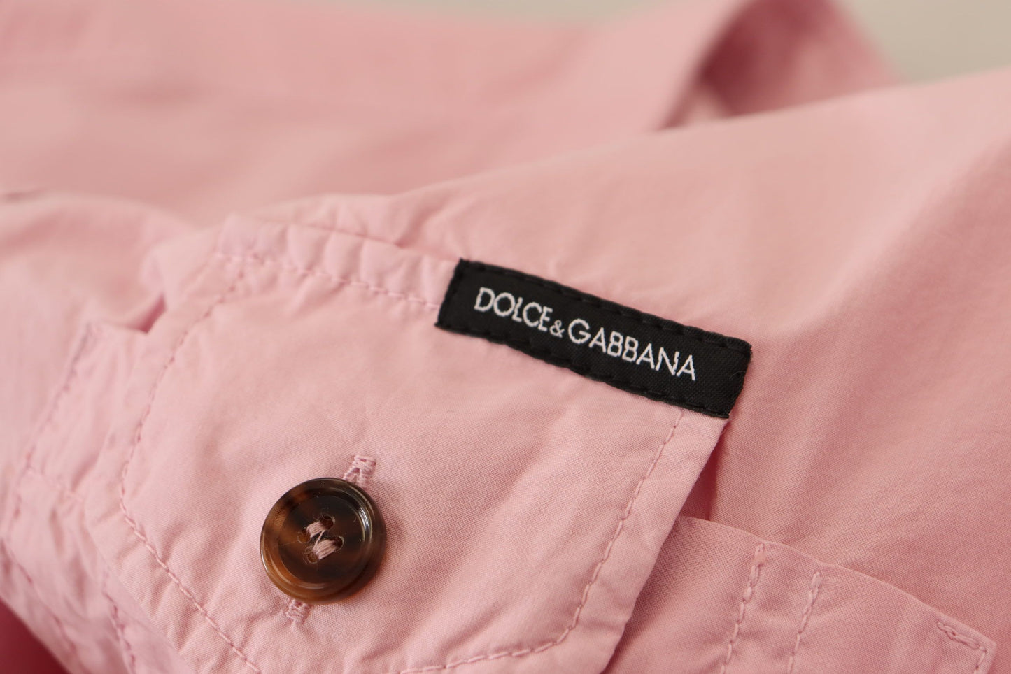 Camisa elegante informal de algodón rosa
