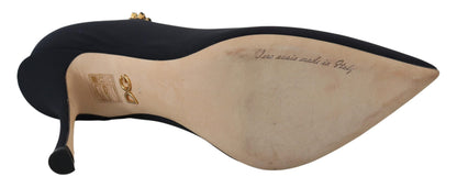 Elegantes zapatos negros Mary Jane tipo calcetín con cristales