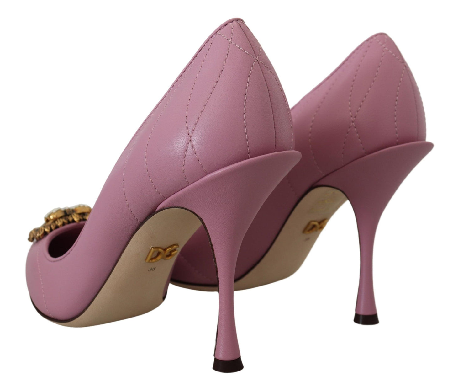 Tacones de cuero Devotion en color rosa