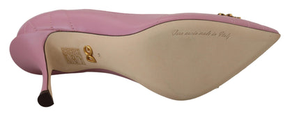 Tacones de cuero Devotion en color rosa