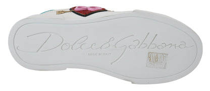 Elegantes zapatillas blancas de piel Portofino