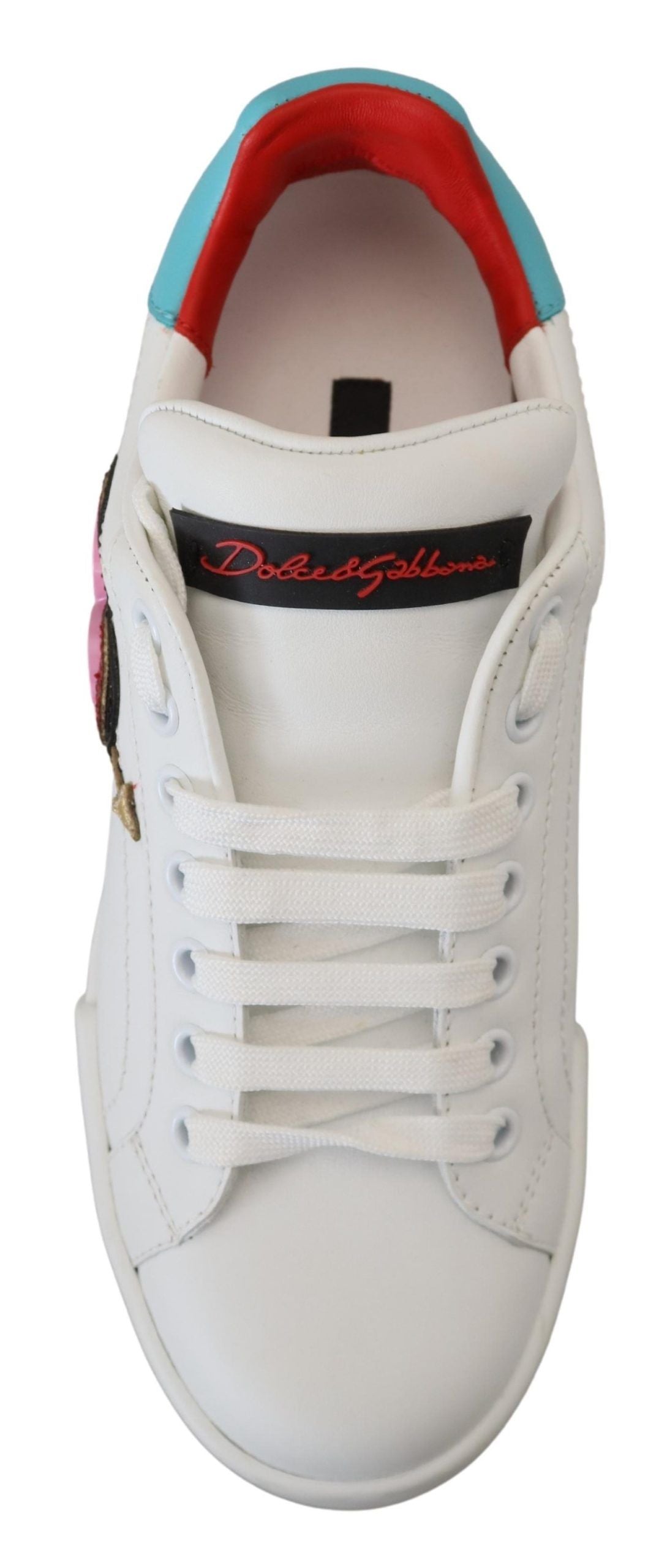 Elegantes zapatillas blancas de piel Portofino