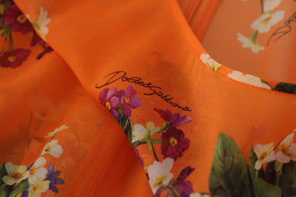 Elegante blusa de seda floral con cremallera en la espalda